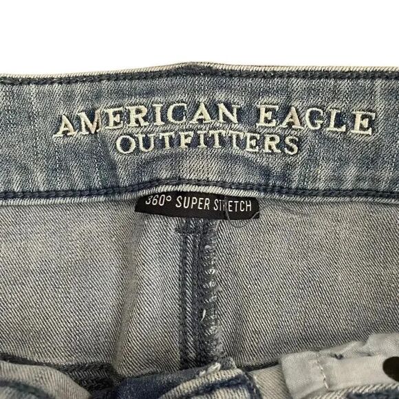 American Eagle 360 Super Stretch Bluet High Rise Short Womens Jeans SZ 6 - Picture 5 of 7